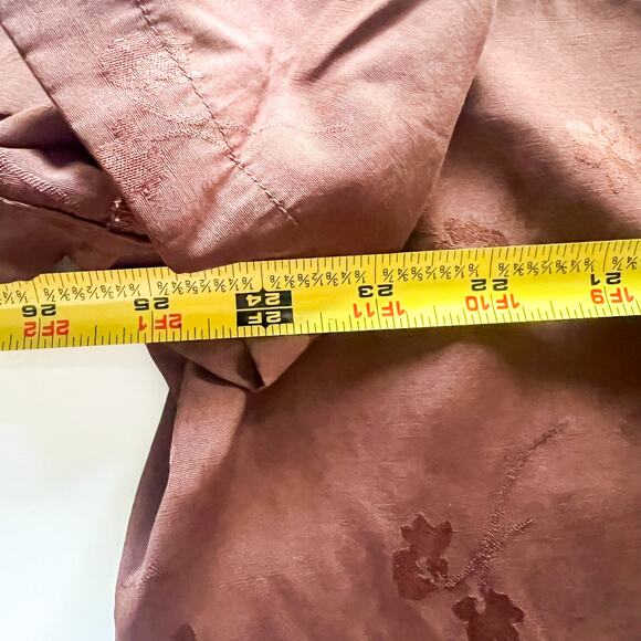 W CATO Button Up Short Sleeve Brown Floral w Shoulder Pads 26/28 W RN 37080 - Picture 12 of 12